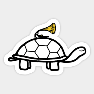 minimal turtle (white) Sticker